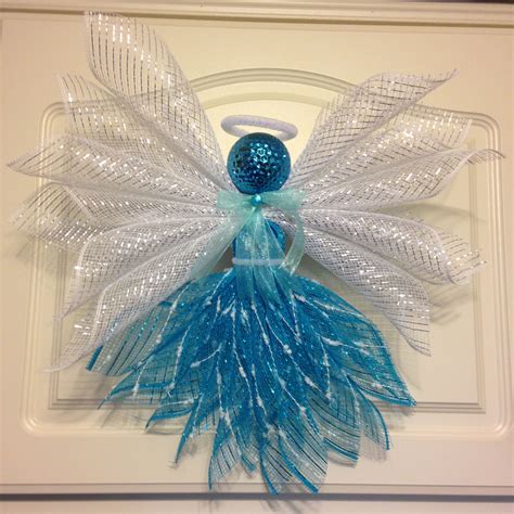 diy angel wreath|easy deco mesh angel.